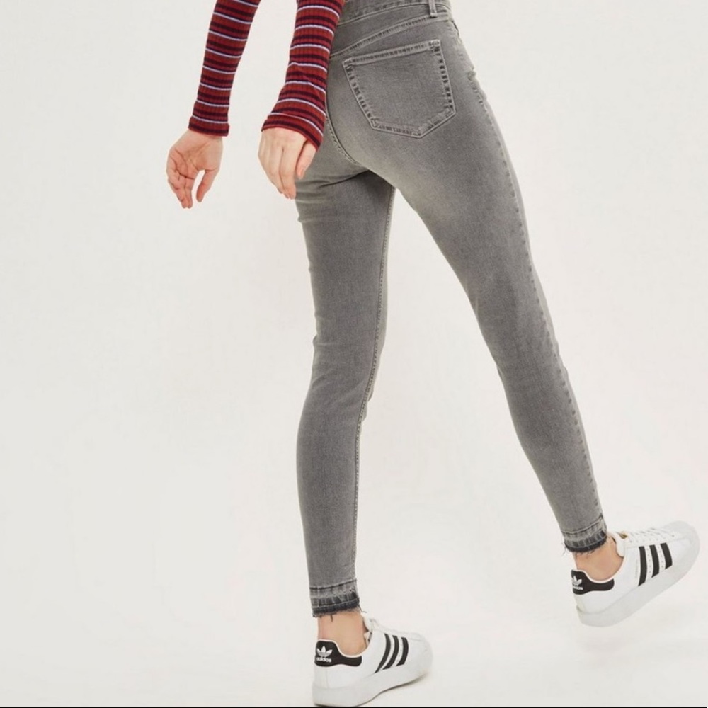 Moto Grey Let Hem Jamie Jeans